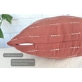 thumbnail image 3 of Modern Cotton Pillow Covers 20 x20 inches Terracotta / Woven Loom Stripe Pattern Contemporary Luxury Cushion Covers Burnt Orange / Simple Throw Pillow Cases For Living Room Sofa, Couch, Bed, Set of 2, 3 of 13