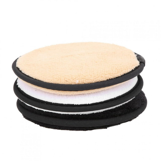 Dioche Cleansing Puff,Makeup Remover Sponge,3 Pcs Makeup Removal Puff Reusable Makeup Sponge Microfiber Face Cleansing Towel Cloth Pad