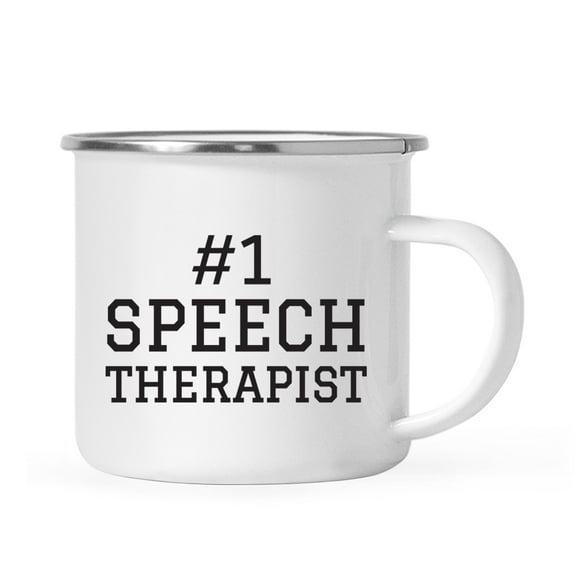 Koyal Wholesale Stainless Steel Campfire Coffee Mug, #1 Speech Therapist, 1-Pack