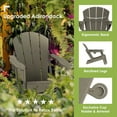 thumbnail image 6 of Folding Adirondack Chair with Adjustable Back&Ottoman for Deck Patio Outdoor HDPE Lawn Chair,Brown, 6 of 7