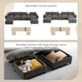 thumbnail image 4 of Modular Sectional Sofa U Shaped Chenille Couch 6-Seat Reclining Seating Arrangement with Movable Storage Ottomans Adjustable Console Hidden Cup Holders Wooden Shelf Flip Lid Compartment (Grey), 4 of 9