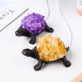 thumbnail image 3 of 1PC Natural Crystal Amethyst Cluster Turtle Statue Original Gem Citrine Rough Raw Stone Crystal Decorative Night (Citrine), 3 of 6