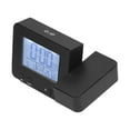thumbnail image 3 of Reloj despertador digital con proyección y rotación de 180°, alimentado por USB, LED, con prueba de temperatura y humedad, color negro., 3 of 14
