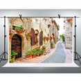 thumbnail image 1 of FHZON 10x7ft Italy Street Backdrops for Photography Famous European Buildings Wedding Photo Background Spring Flowers Stone Path Girls Studio Photo Portrait Background LSFH617, 1 of 4