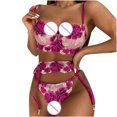 thumbnail image 4 of uublik Valentines Lingerie Set for Women Bodysuit Sexy Naughty Plus Size Lace Babydoll, 4 of 5