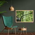 thumbnail image 2 of Rainforest Wall Art with Frame, Jungle View with Waterfall Rocks and Trees Natural Beauty in Wild Atmosphere, Printed Fabric Poster for Bathroom Living Room, 35" x 23", Green Brown, by Ambesonne, 2 of 2
