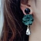 thumbnail image 4 of Pendientes para mujer, regalos para mujer, pendientes de flores, temperamento femenino, pendientes largos de cristal, pendientes, pendientes, 4 of 4