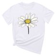 thumbnail image 5 of Womens Tops Dressy Casual Short Sleeve Loose Womens T Shirts Graphic Tees Trendy Short Sleeve Button Up Shirts for Women Cropped, 5 of 5