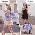 thumbnail image 6 of Large Capacity Tote Bag,Purple Butterfly Colorful Pattern Handbag Fashion Luxury Tote Bag,15.7"x13"x 5.1" Inches,Laptop Compatible, 6 of 6