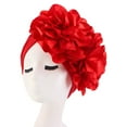 thumbnail image 2 of Women Flower Turban Cap Soild Color  Headscarf Bonnet Inner Hijabs Arab Head Wraps Indian Hat, 2 of 7