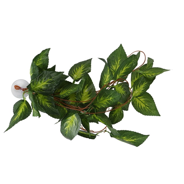 Simulation Rattan Landscaping, Variety Of Models Climbing Pet Box Green Vine Landscaping For Aquariums For Daily For Reptile Boxes For Fish Tanks NFF-86 Variegated Leaf