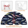 thumbnail image 4 of Lsque Sardine Print Christmas Tree Skirt, Tree Skirt with Ties or Velcro, Perfect for Holiday Decorations, Halloween, and New Year-30", 4 of 7