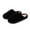Black, variant on Xfvqtps Men and Women Fluffy Slippers Solid Color Versatile Indoor Home Funny Winter Non-Slip Thick Sole Plush Slippers Black
