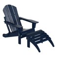 thumbnail image 1 of Ensemble de 2 Pcs Chaise Adirondack Pliante Classique avec Repose-Pieds Ottoman, 1 of 3