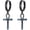 Anka Cross, variant on 925 Sterling Silver Ankh Cross Earrings for Men Women - Black Oxidized Viking Rune Hoop Earrings with Turquoise - Ancient Egyptian Norse Protection Amulet Gothic Punk Jewelry Gifts