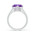 thumbnail image 2 of ANGARA Natural 2.6 Ct. Amethyst with Diamond Classic Ring in 14K White Gold for Women (Ring Size: 3.5), 2 of 10