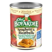 Chef Boyardee Spaghetti and Meatballs, Microwave Pasta, Canned Food, 14.5 oz