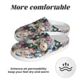 thumbnail image 6 of Fotbe Colorful Flowers Pattern Women's Fuzzy Curly Fur Memory Foam Loafer Slippers Indoor Outdoor Slippers Winter Home Shoes-35/36, 6 of 7