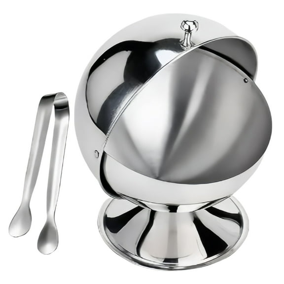 Sugar Bowl with Tongs for Kitchen and Restaurant Storage Beverage Serving Tool