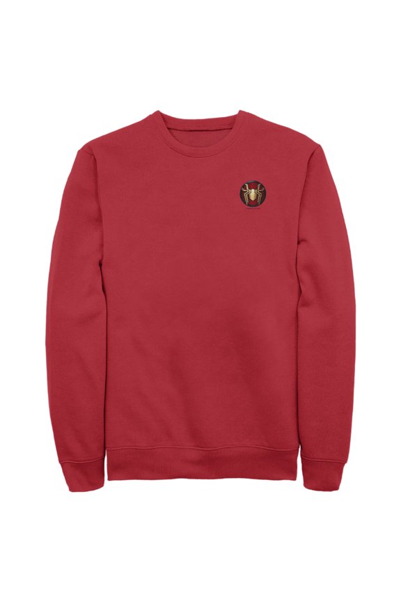 Men's Marvel Spider-Man: No Way Home Gold Spider Pocket Logo Sweatshirt Red X Large