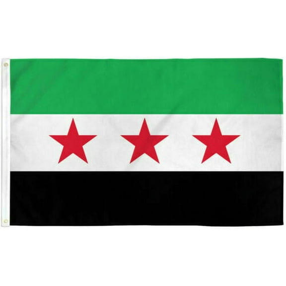 Syrian Republic Flag 3x5ft Syrian Rep Flag Syrian Freedom Flag Three Stars
