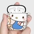 thumbnail image 4 of Hello Kitty AirPods 2nd Generation Protective Case (Hard Shell Black) AirPods Protective Case PC Protective Case Buckle, Compatible with Apple AirPods 2nd Generation Charging Box, 4 of 5