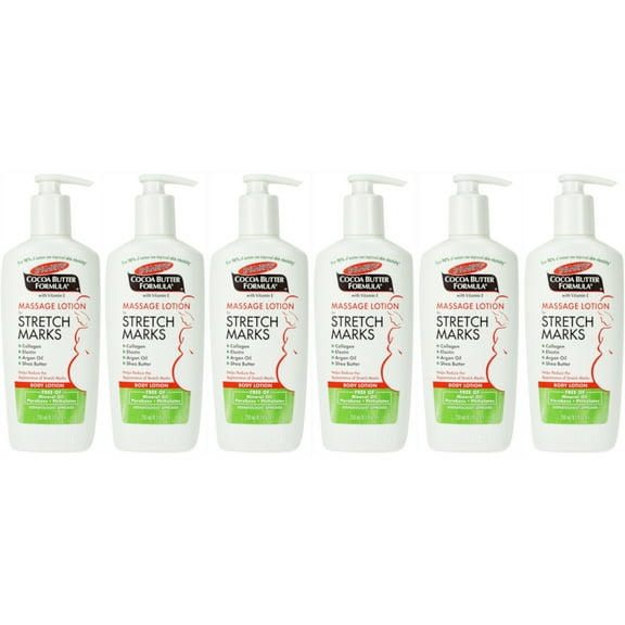 6 Pack Palmer Cocoa Butter Formula Massage Lotion for Stretch Marks, 8.5 oz Pump