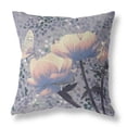 thumbnail image 3 of Amrita Sen Designs  26 x 26 in. Three Roses with Butterfly Broadcloth Indoor & Outdoor Blown & Closed Pillow - Muted Yellow, Black & Grey, 3 of 5
