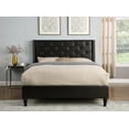 thumbnail image 6 of Oliver and Smith Queen Upholstered Leather Platform Bed Frame Brown - 51 Inch Button Tufted Headboard - Leather Upholstered Bed Slat Support - Easy Assembly, 6 of 6