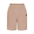 thumbnail image 4 of Kvture Men's Capri Shorts Elastic Waist Drawstring Stretch Baggy Pants Summer Trendy Comfy Casual Shorts with Pockets Khaki M, 4 of 7