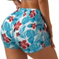 thumbnail image 1 of Balery Hawaiian Style Pantalones cortos de entrenamiento estampados para mujer, sin costuras, ajustados, para gimnasio, yoga, correr, deportes, ejercicio activo, fitness.-Large, 1 of 8