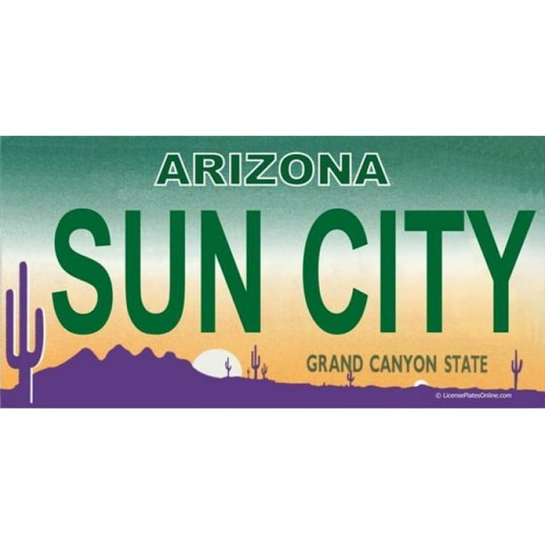 Arizona Sun City Photo Personnalisation Gratuite de la Plaque License sur Cette Plaque