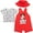 Red, variant on Disney Mickey Mouse Newborn Baby Boys French Terry Short Overalls T-Shirt and Hat 3 Piece Outfit Set Newborn to Infant