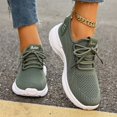 thumbnail image 2 of Obersheen Women's Walking Shoes Lightweight Breathable Mesh Casual Sneakers Soft Sole Athletic Shoes (Army Green,6.5), 2 of 7