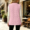 thumbnail image 6 of Lcziwo Women Fuzzy Textured Vest Sleeveless Solid Open Front Cardigan Fleece Plush Cozy Soft Jackets with Pockets Pink,M, 6 of 9