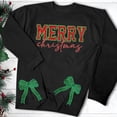 thumbnail image 3 of TIANZEN Womens Sweatshirts Side Bow Appliqué Sweatshirt Oversize Sweatshirts Crewneck Long Sleeve Pullover Top Hoodies plus Size, 3 of 5