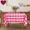 Cherckered and Hearts, variant on LUSHVIDA Valentine's Day Checkered Fabric Rectangle Table Cloth- 60 x 84 Inch -Polyester Heart Pattern Tablecloth, Table Cover Protector for Party, Wedding, Valentine Decoration Use, Red & White