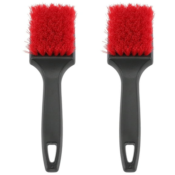 2 PCS Tire Brush for Car Wash Cleaning Cars Tires Red Pp Silk
