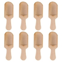 8 pcs Household Small Salt Shovels Flat Handle Scoop Wooden Teaspoon Milk Powder Scoops