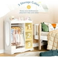thumbnail image 6 of Curipeer Kids Dress up Storage with Mirror, Wood Armoire Wardrobe Closet, White, 6 of 9
