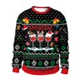 thumbnail image 1 of Unisex Couple Christmas Print Sweater Casual Christmas Pullover Tops, 1 of 2