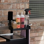 Expert Grill Outdoor BBQ Prep Cart with Wheels, Stainless Steel Top & Storage Shelves