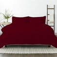 thumbnail image 4 of 1 Piece Pinch Pleated Duvet Cover 100% Cotton 1000 TC with Zipper Closure & Corner Ties Pintuck Bedding Duvet Cover - Super King Size (116" x 98") Inch, Burgundy Solid, 4 of 7