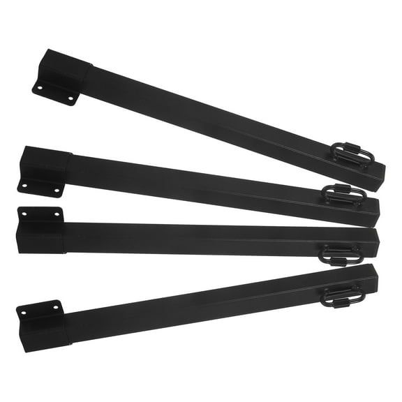 4 Pcs Outdoor String Light Support Pole Bird Feeder for Deck Stand Black