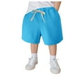 thumbnail image 3 of Gubotare Boys Shorts Cargo Boys Running Shorts Quick Dry Lightweight Athletic Shorts with Pockets for Workout Gym Training Outdoor,Blue 18-24 Months, 3 of 6