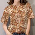 thumbnail image 1 of Camisetas de manga corta para mujer, Tops 3D, camisas barrocas de lujo, ropa de diseñador, camiseta informal de gran tamaño con cuello redondo, 1 of 4
