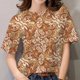 thumbnail image 1 of Camisetas de manga corta para mujer, Tops 3D, camisas barrocas de lujo, ropa de diseñador, camiseta informal de gran tamaño con cuello redondo, 1 of 4