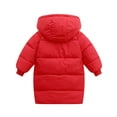 thumbnail image 5 of 4-9T Little Girls Boys Thickened Down Jacket Long Winter Coat Hooded Puffer Outerwear, 5 of 8