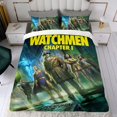 thumbnail image 4 of Watchman Conjunto de sábanas temático, trío de piezas, cómodo y amigable con la piel, diseño único, regalo de decoración para el hogar para familiares, amigos y fans,135cm *200cm, 4 of 6