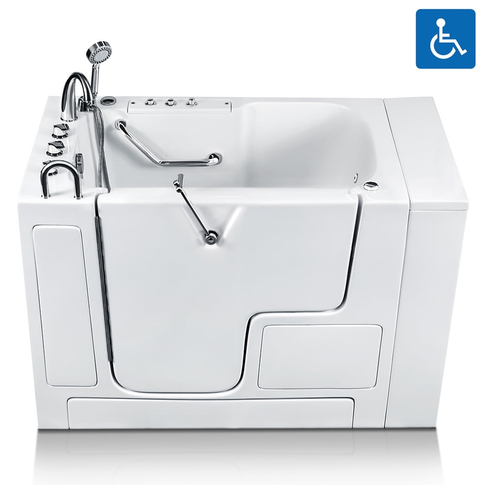 Wheelchair Accessible Walkin Bathtub 32 in. x 52 in. with Combo Air